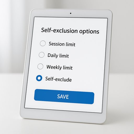 CD33 self-exclusion options screen
